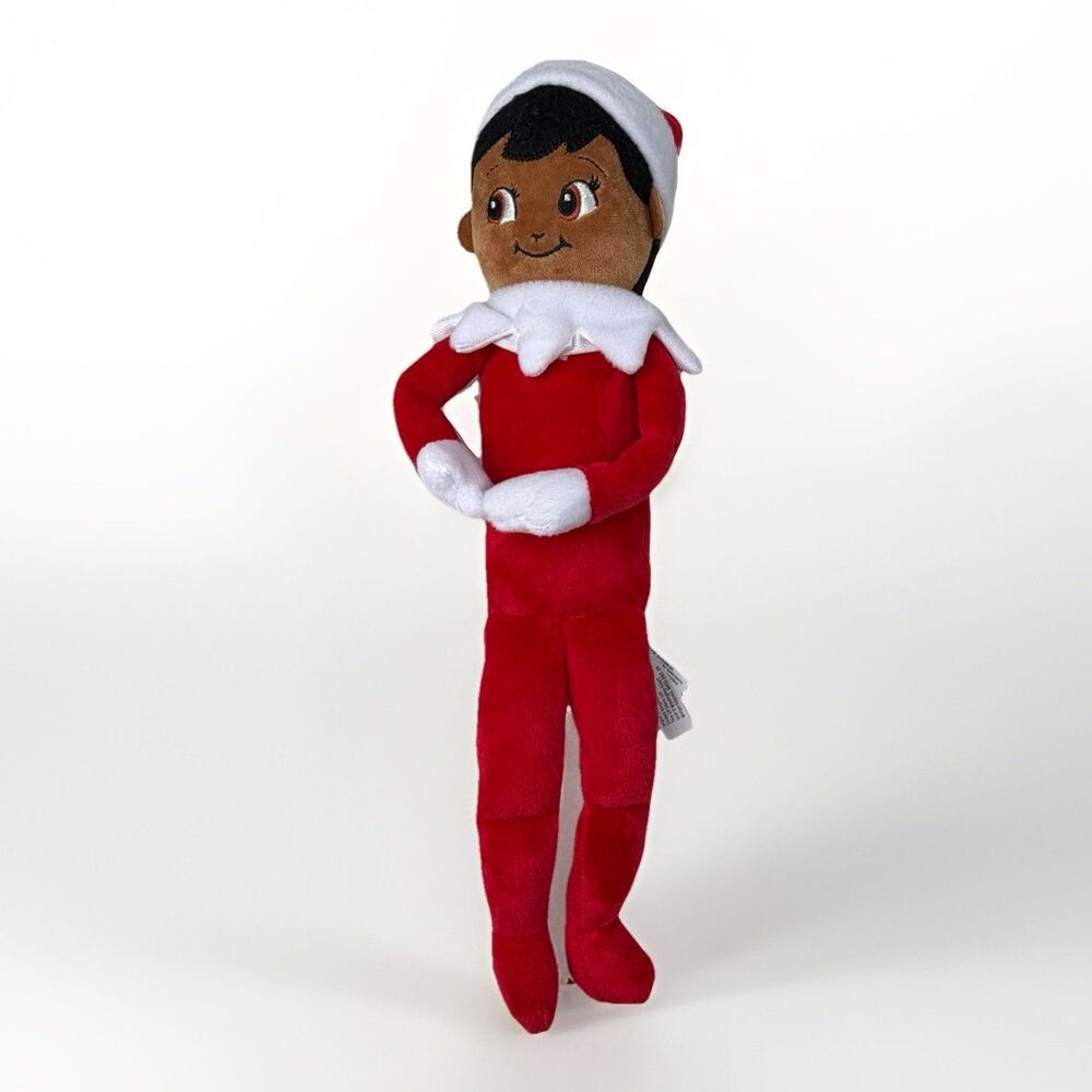 The Elf on the Shelf Christmas Plushie Pal 17" Girl Dark Skin‎ Snuggle Plush Toy